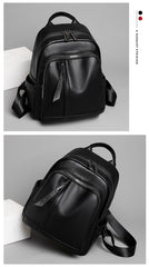 Light Luxury High-grade Backpack Women's Backpack PU Soft Leather Fashion Simple Waterproof Large Capacity Travel Bag